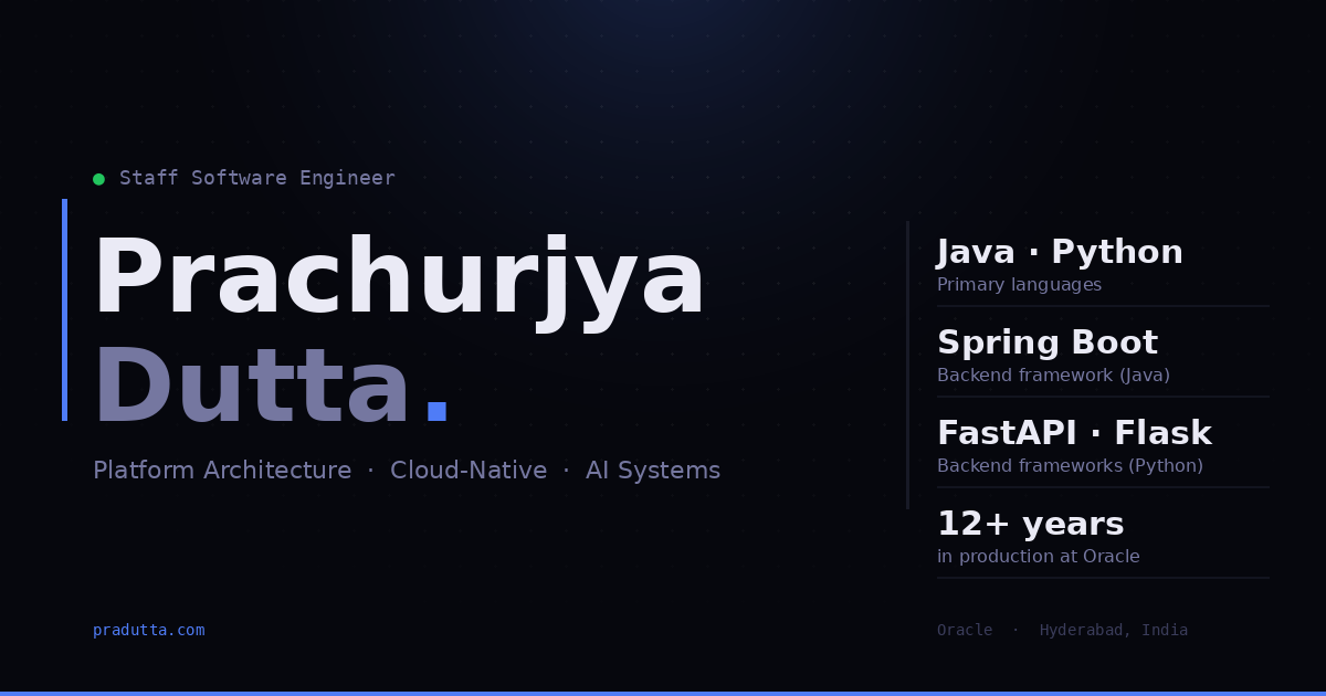 Prachurjya Dutta · Staff Software Engineer | Java, Distributed Systems ...
